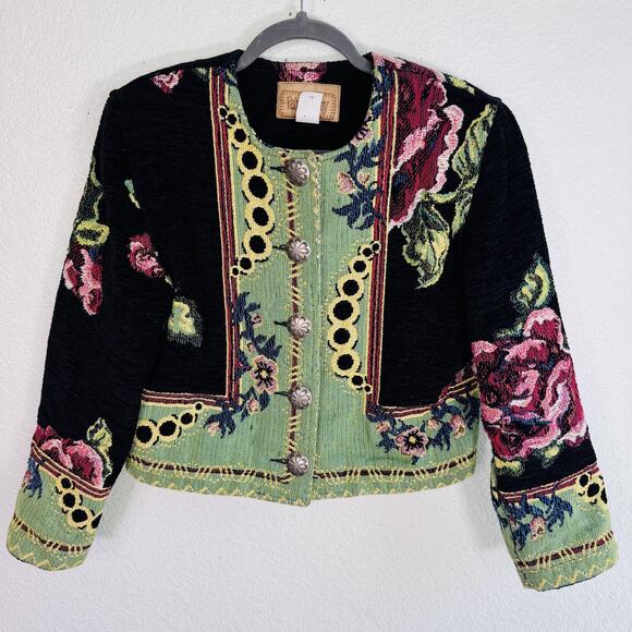 Painted Pony Jackets & Blazers - Vintage Painted Pony Jacket Womens Small Floral Tapestry Boho Southwest Western